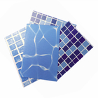PVC material waterproofing membrane  1.0-3.0m width ,PVC, blue color swimming pool iner