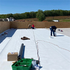 Non-woven fabric backing with fiberglass reinforced sky blue TPO waterproofing membra