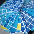 PVC membrane blue Colors Mosaic Anti-uv Reinforced with Fabric pvc swimming pool liner