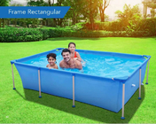 Hot Selling PVC Rectangular Metal Frame Above Ground Swimming Pool