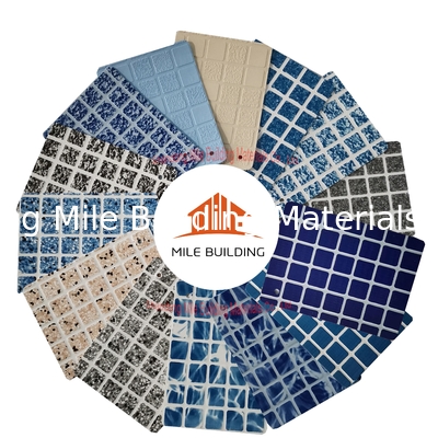 Waterproof Membrane Pool Liner High Polymer 1.5mm Colorful Reinforced  PVC Liner