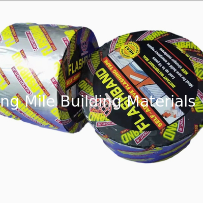 Self Adhesive Bitumen Waterproofing Flashing Tape with Grey Aluminum Foil for Europe