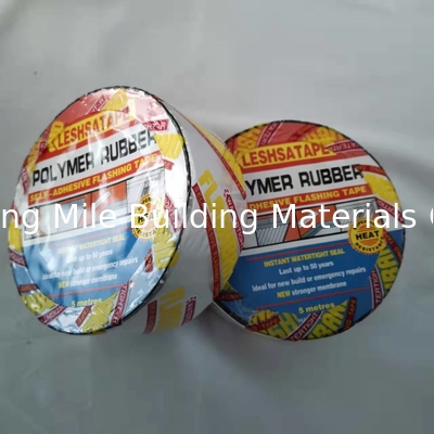 Self Adhesive Bitumen Waterproofing Flashing Tape with Grey Aluminum Foil for Europe