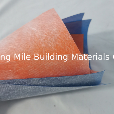 1m width Foil Orange  0.5mm 0.65mm PP PE Membrane Waterproofing Fabric Tile Floor Adhesive With High Tensile Strength