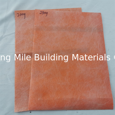 1m width Foil Orange  0.5mm 0.65mm PP PE Membrane Waterproofing Fabric Tile Floor Adhesive With High Tensile Strength