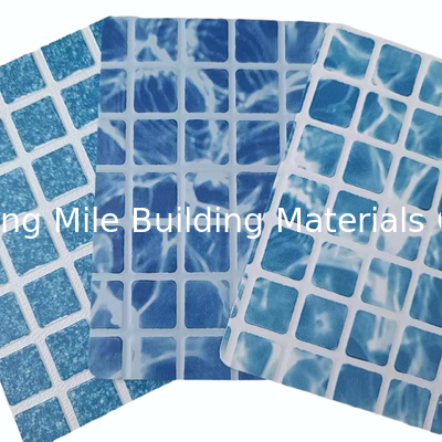 Waterproof Membrane Pool Liner High Polymer 2.0mm 3D design Colorful Reinforced  PVC Liner