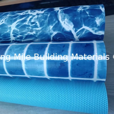 Waterproof Membrane Pool Liner High Polymer 2.0mm 3D design Colorful Reinforced  PVC Liner