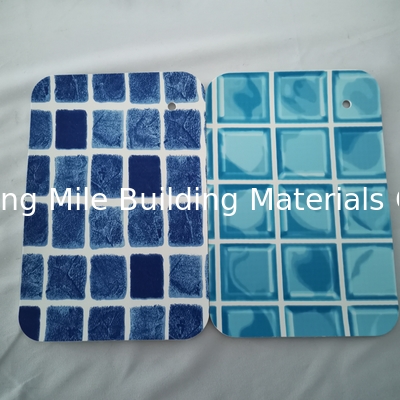 OEM PVC Lining Swimming Pool Liners Blue Mosaic 0.9mm-1.5mm Swimming PVC Pool Liner with Anti-U