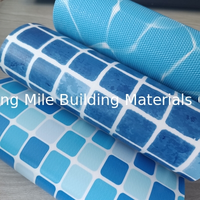 Anti-UV Reinforced Pool Liner Mosaic Colors Polyester PVC swimming pool Membrane