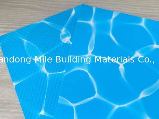 PVC Pure Blue Tarpaulin Fabric Pond Liner Swim Pool Liner For Inground Swimming Pool