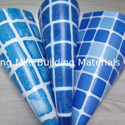 Anti-UV Reinforced Ocean Blue 1.5mm Thickness PVC Customized Swimming Pool Liner