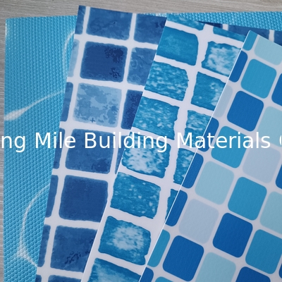 Anti-UV Reinforced Ocean Blue 1.5mm Thickness PVC Customized Swimming Pool Liner
