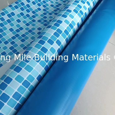 Anti-UV Reinforced Ocean Blue 1.5mm Thickness PVC Customized Swimming Pool Liner