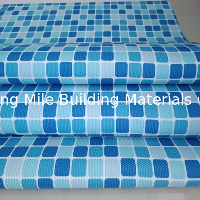 Anti-UV Reinforced Ocean Blue 1.5mm Thickness PVC Customized Swimming Pool Liner