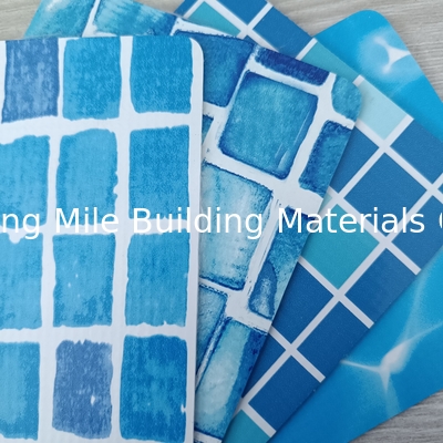 Anti-UV Reinforced Ocean Blue 1.5mm Thickness PVC Customized Swimming Pool Liner