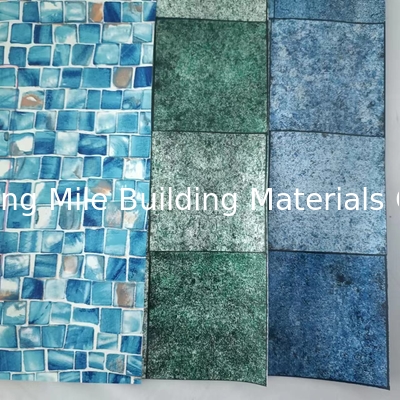 Pool Liner Mosaic Colors Polyester Fabric Geomembrane PVC swiming pool liner