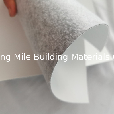 Welding Factory Price 1.5mm 1m 2m 4m Polymeric Reinforced Mesh PVC Waterproof Membrane With Fleece Geotextile For Adhered Roof Waterproofing