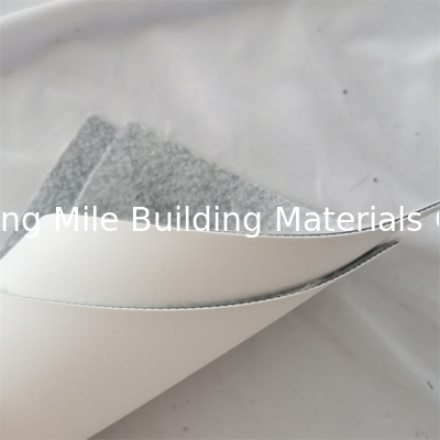 Welding Factory Price 1.5mm 1m 2m 4m Polymeric Reinforced Mesh PVC Waterproof Membrane With Fleece Geotextile For Adhered Roof Waterproofing