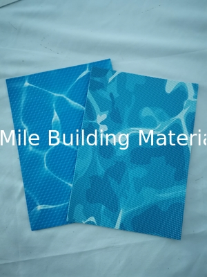 PVC Adhesive Film Simpler than Mosaic Tiles for Swimming Pool Liner Accessories