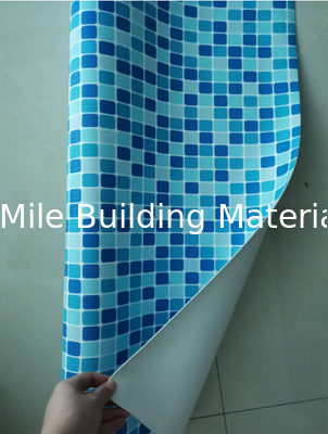 Above Ground Pools Suppliers Custom Mosaic Logo PVC Swimming Vinyl Pool Liners