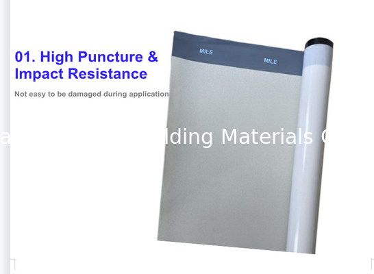 Building waterproof mateials HDPE sheet waterproofing rolling membrane Self Adhesive Pre Applied Waterproof HDPE Membrane