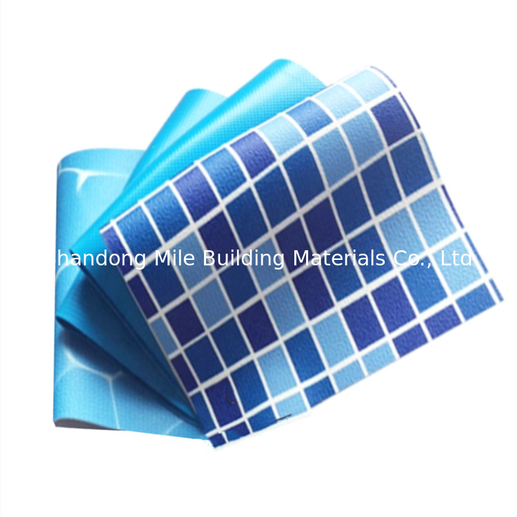 Competitive price pvc waterproof film Heating Weldable Inground Blue Mosaic Anti-slip swimming pool PVC vinyl pool liner