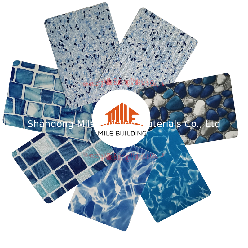 Anti-UV Custom Mosaic Logo polyvinyl chloride waterproof pvc swimming pool liner film