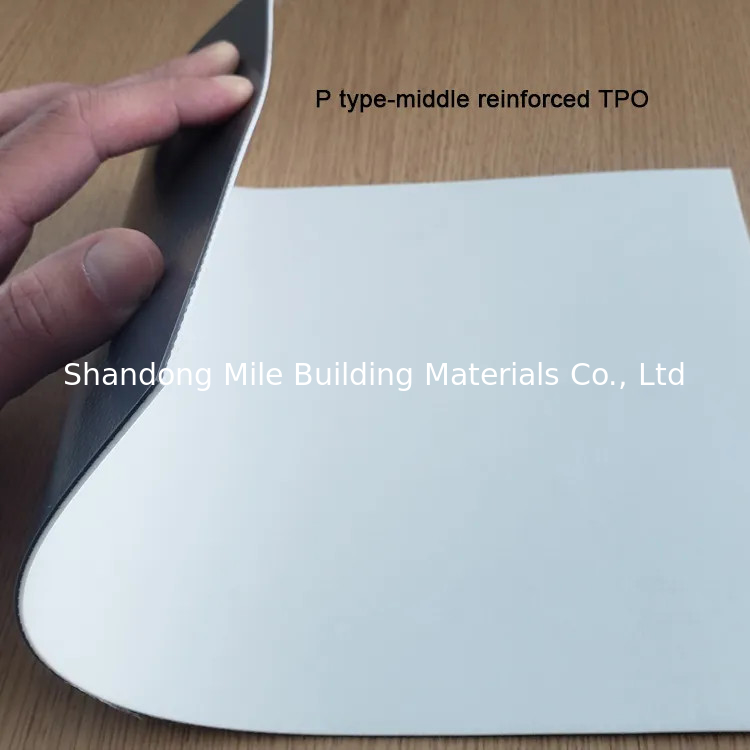 Polyester felt reinforced opal green waterproofing TPO membrane no plasticizer