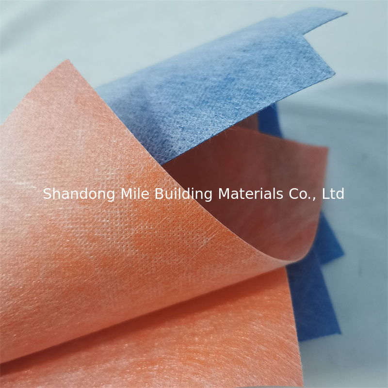 Antifracture 1m PP PE Waterproofing Fleece Membrane 0.5mm 0.6mm Blue Orange Color For Wet Room Toliet