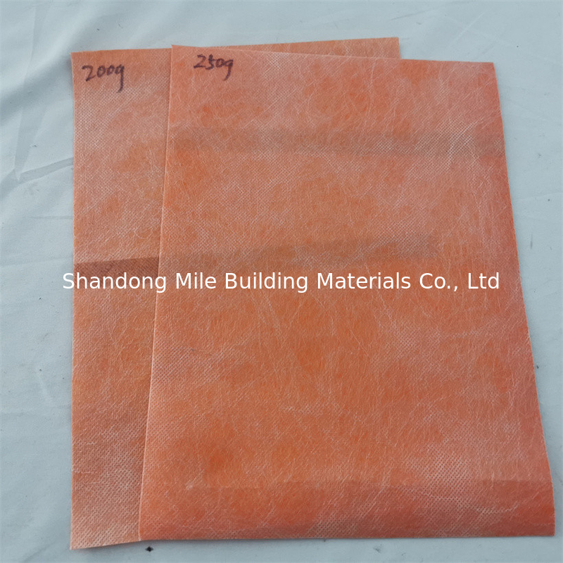 1m width Foil Orange  0.5mm 0.65mm PP PE Membrane Waterproofing Fabric Tile Floor Adhesive With High Tensile Strength