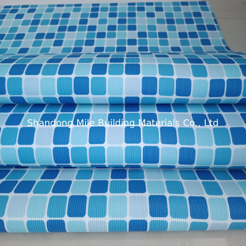 Anti-UV Reinforced Pool Liner Mosaic Colors Polyester PVC swimming pool Membrane