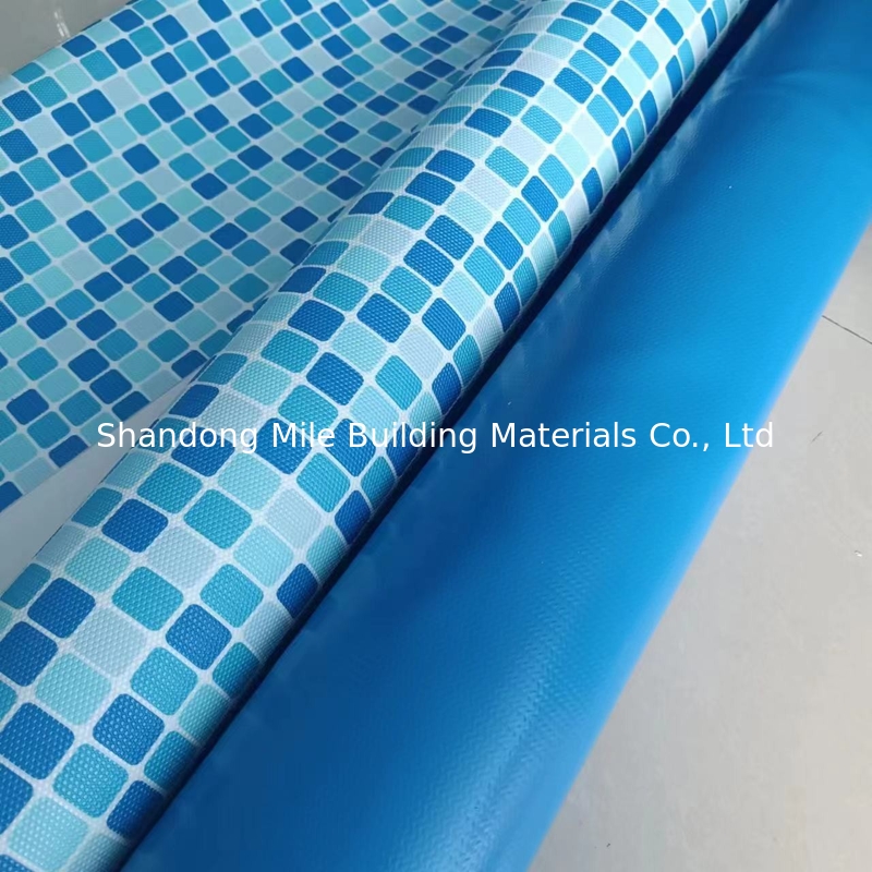 Anti-UV Reinforced Ocean Blue 1.5mm Thickness PVC Customized Swimming Pool Liner
