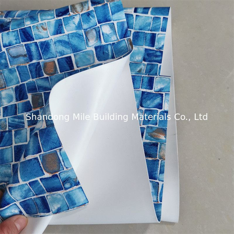 Anti Friction without mesh 1.65m Width 0.6mm 0.7mm 0.8mm Vinyl PVC Swimming Pool Liner