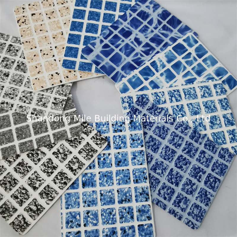 1.5mm 2.0mm super quality factory price PVC film for swimming pool in mosaic color