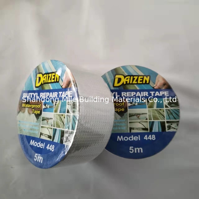 Outdoor Roof Waterproofing Single Sided Roof Flashing Adhesive Sealing Tape Aluminum Foil Butyl Flashing Tape