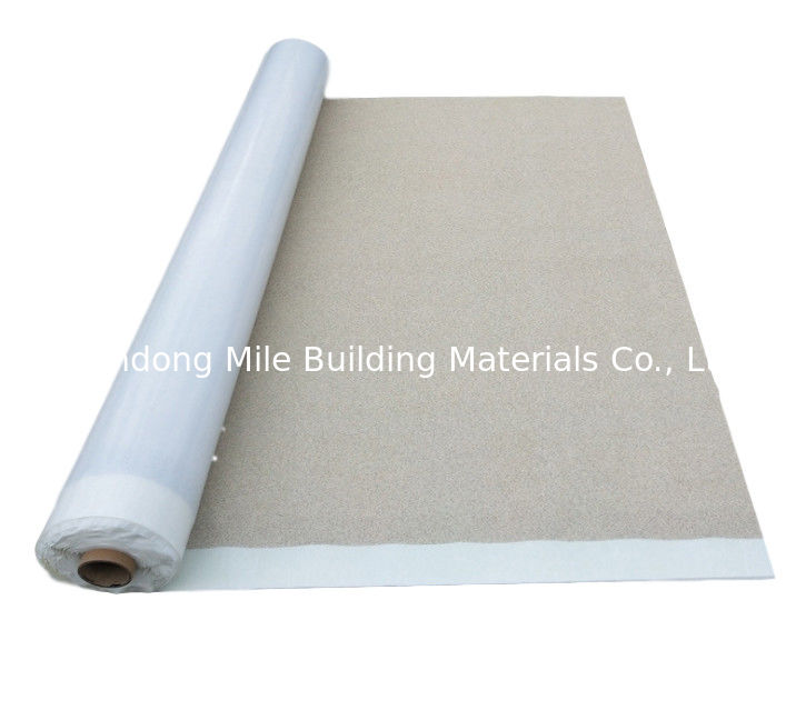 1.5mm thickness HDPE high polymer Waterproof membrane with sand，High polymer self-adhesive film with sand